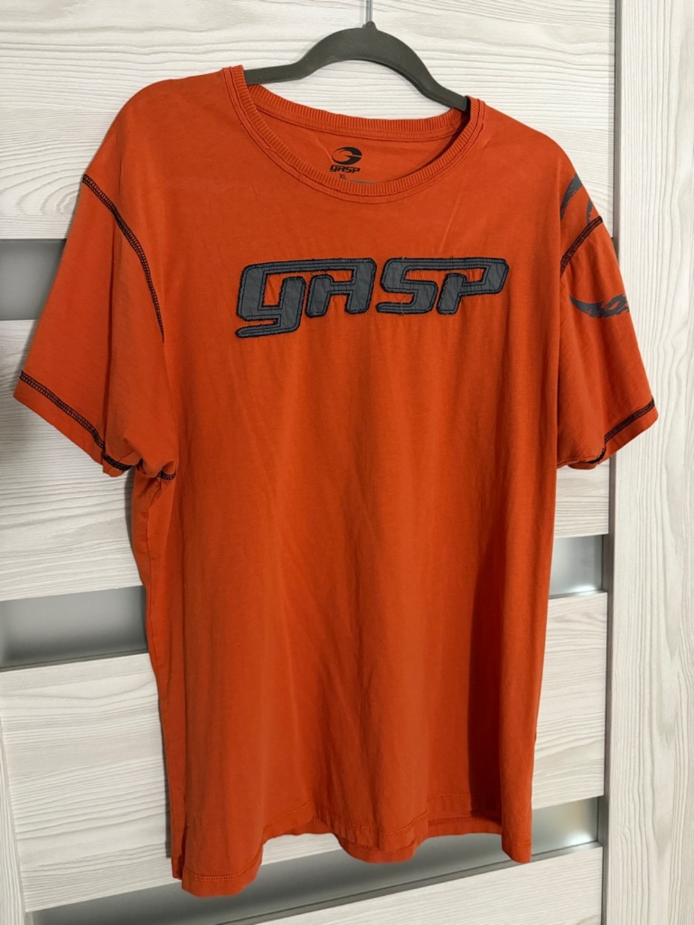 GASP Men's Short Sleeve Logo Tee in Orange